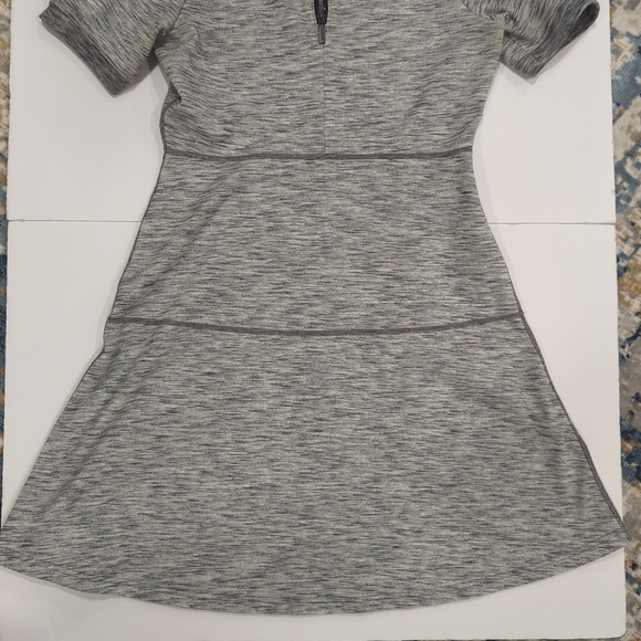 Athleta En Route Ponte Gray Knit Shortsleeve Dress - Women's Medium Casual Comfy - Picture 11 of 16